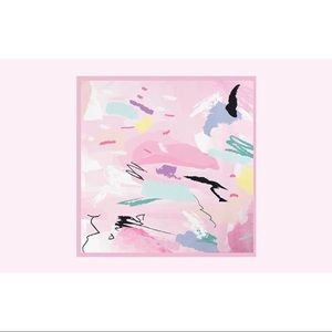 🆕pink abstract painting square sacrf/necktie
